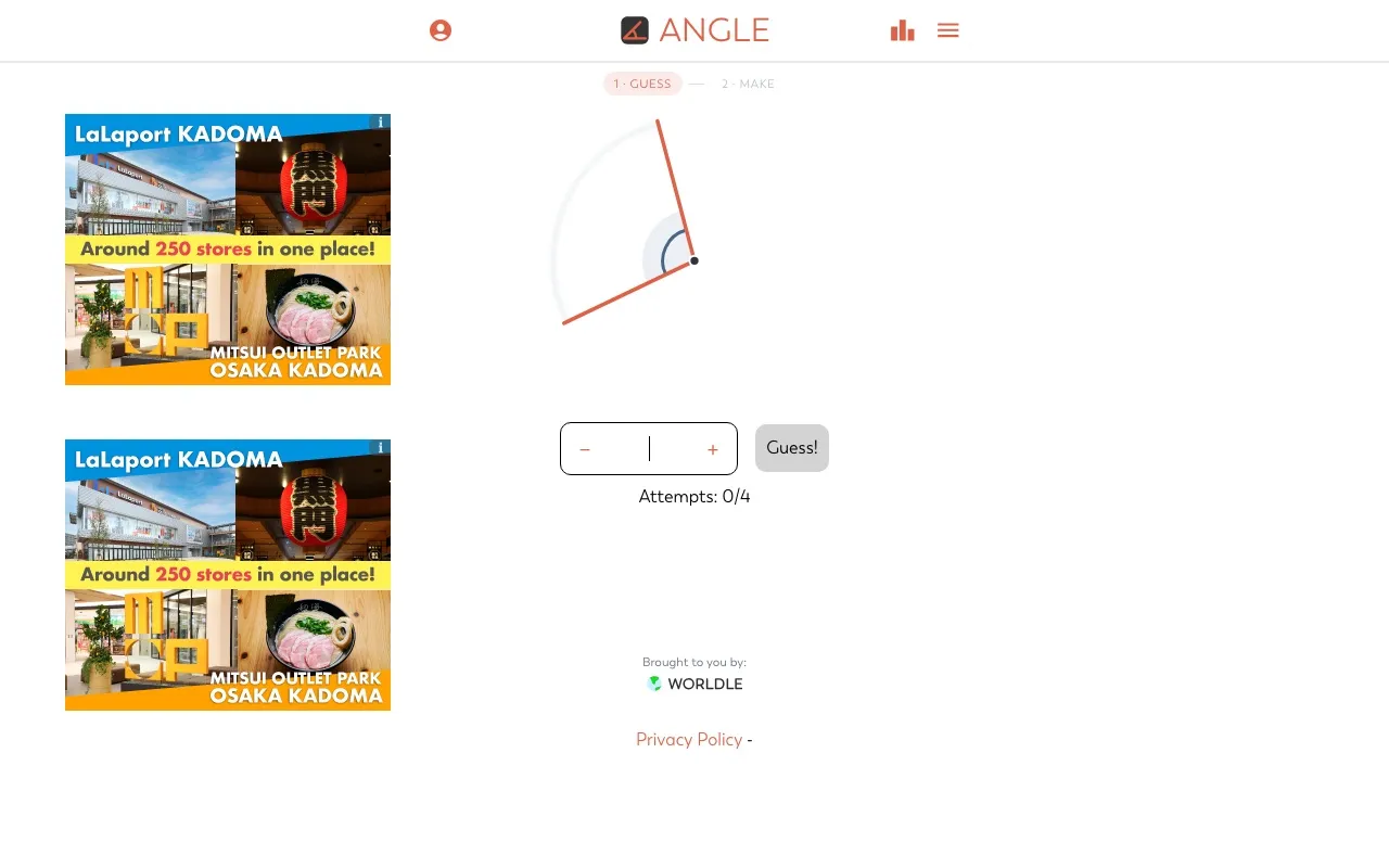 Angle game screenshot