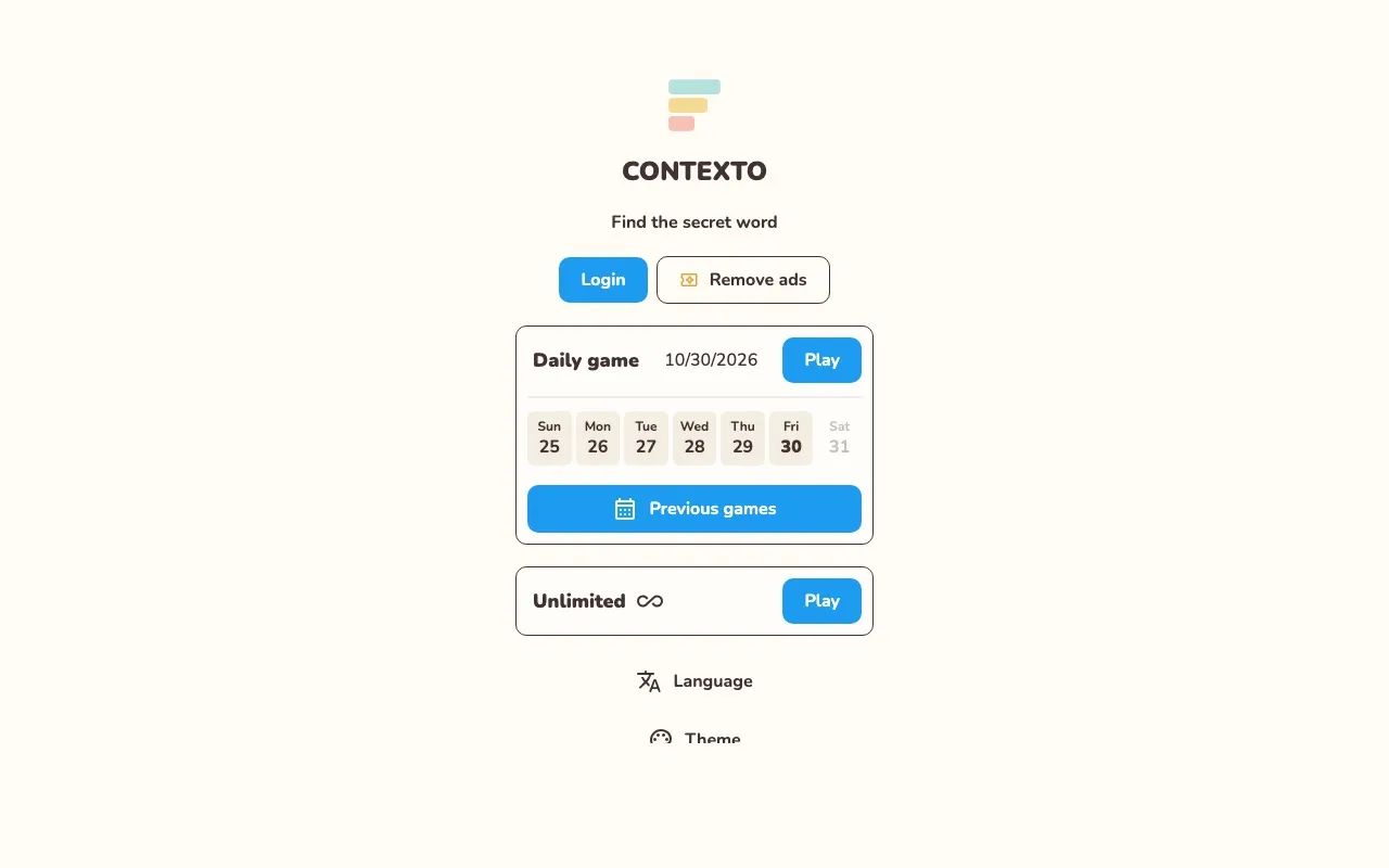 Contexto official site screenshot