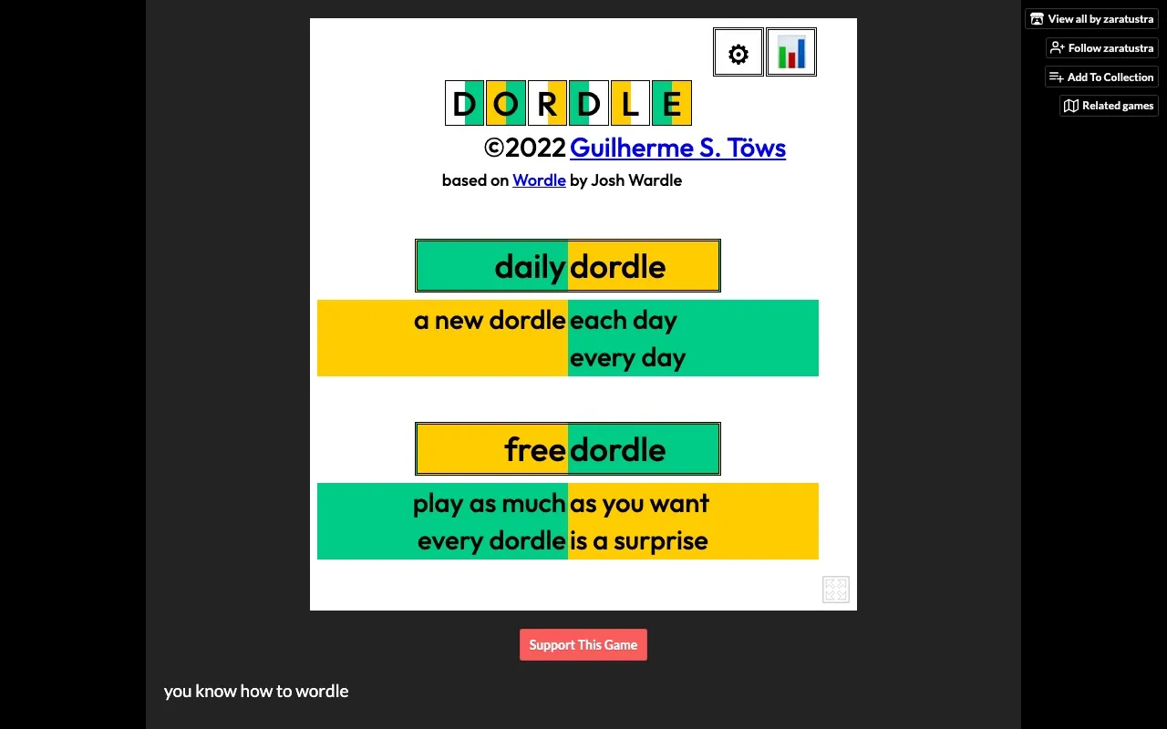 Dordle official site screenshot