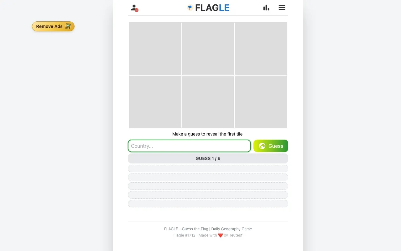 Flagle game screenshot