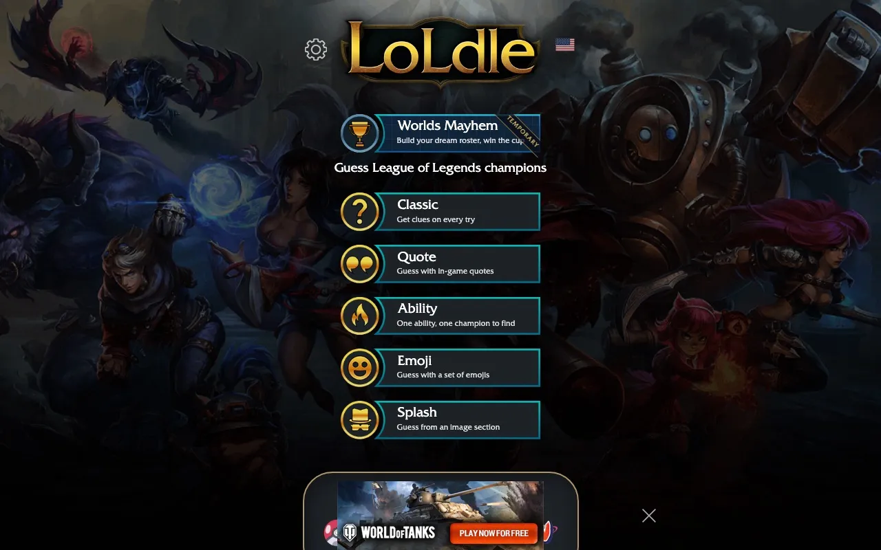 Loldle game screenshot