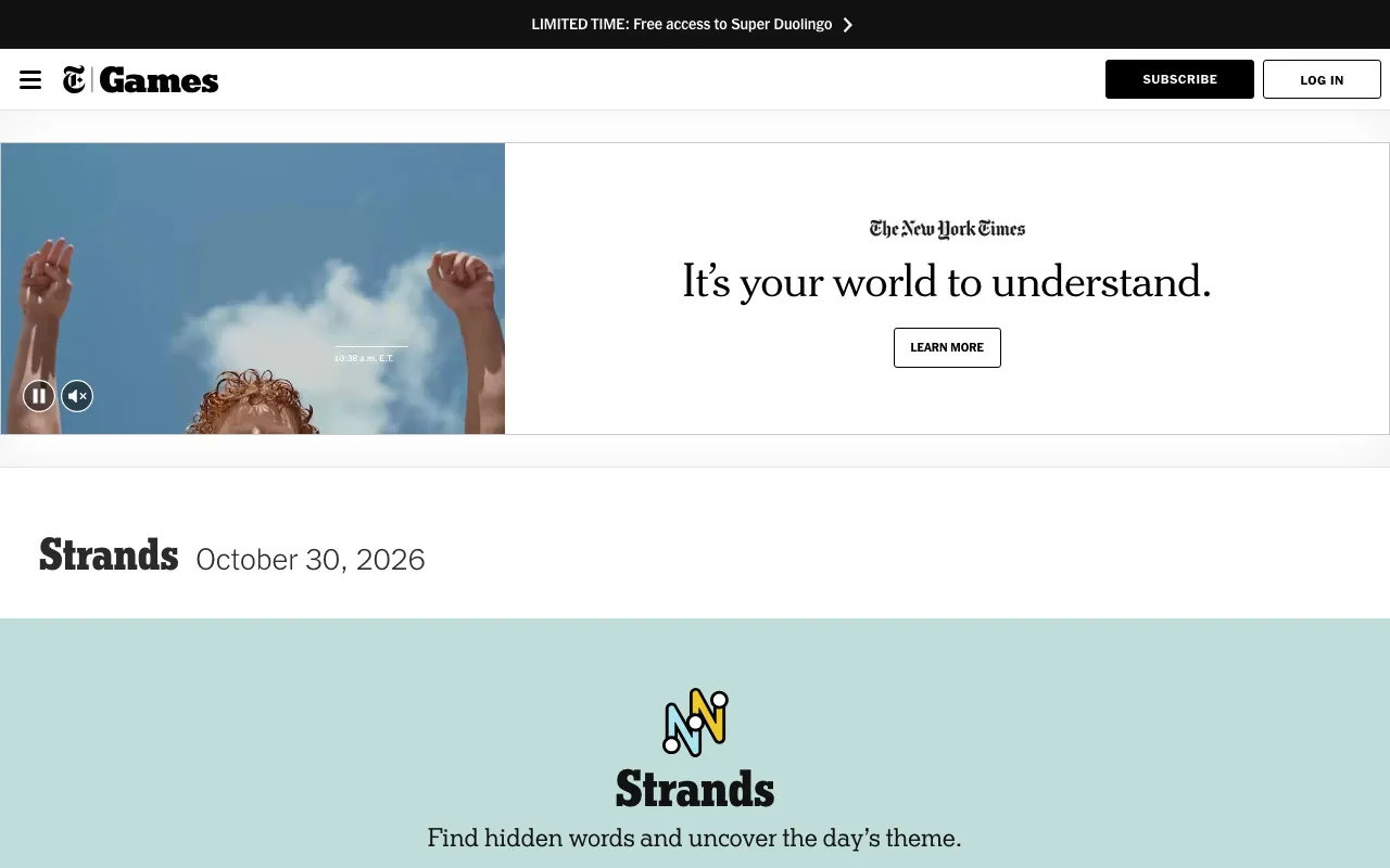 Strands game screenshot